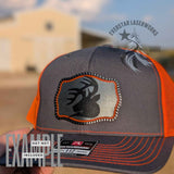 Close-up of the layered edges on the Hunter's Edge buck acrylic hat patch