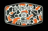 Alternate color of the If It Flies acrylic hat patch
