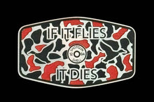 If It Flies Acrylic Hat Patch - 3 Colors Available - Hat Patch Supply