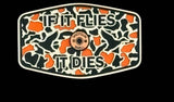 Alternate color of the If It Flies acrylic hat patch with copper insert