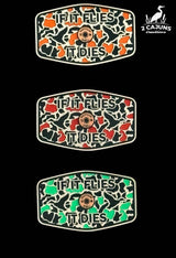 Two-piece acrylic hat patch reading If It Flies with a copper acrylic insert