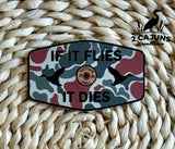If It Flies Leatherette Hat Patch with Copper Acrylic Insert - 3 Colors Available