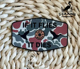 If It Flies Leatherette Hat Patch with Copper Acrylic Insert - FAFO Edition - 3 Colors Available