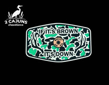If It's Brown It's Down Acrylic Hat Patch with Copper Acrylic Insert Merica Edition - 2 Pieces - 3 Colors Available - Hat Patch Supply