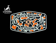 If It's Brown It's Down Acrylic Hat Patch with Copper Acrylic Insert Merica Edition - 2 Pieces - 3 Colors Available - Hat Patch Supply