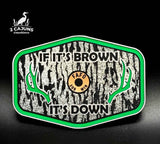 FAFO edition If It's Brown It's Down tree bark hat patch in a second color