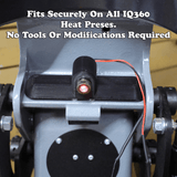 IQ360 laser alignment system projecting alignment lines onto a cap