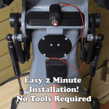 Close-up of the IQ360 hat press laser alignment unit