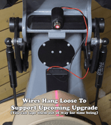 IQ360 laser alignment system set up over a hat press