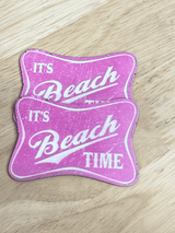 Alternate view of the It's Beach Time hat patch