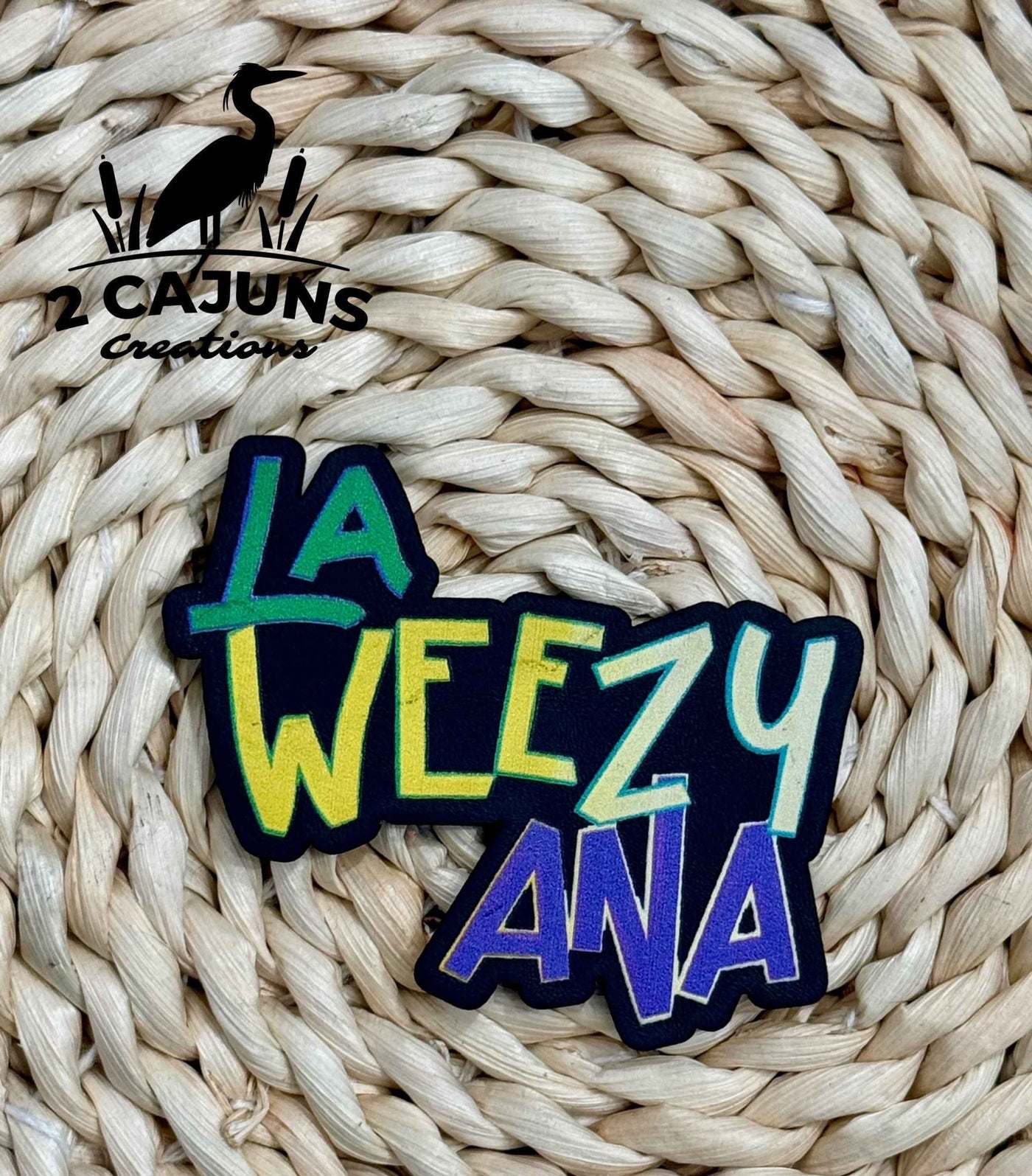 La Weezy Ana UV Printed Mardi Gras Hat Patch - Hat Patch Supply