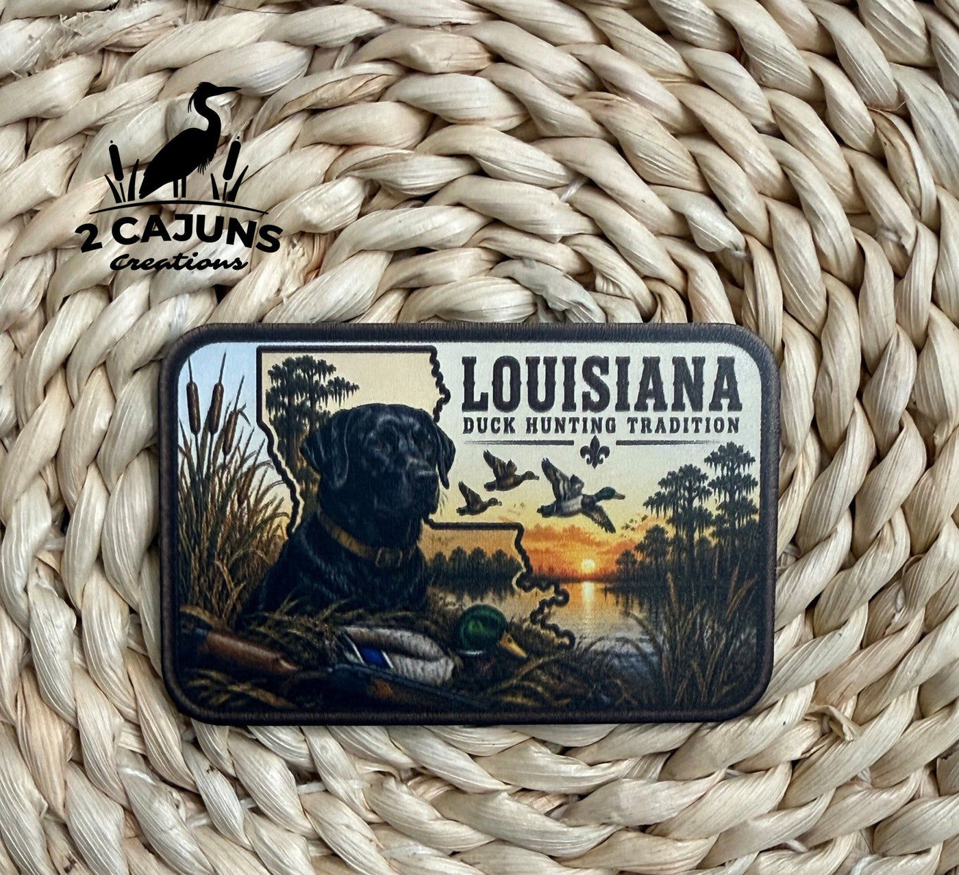 Louisiana Duck Hunting Hat Patch - Hat Patch Supply