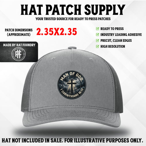 Man of God Hat Patch - Hat Patch Supply
