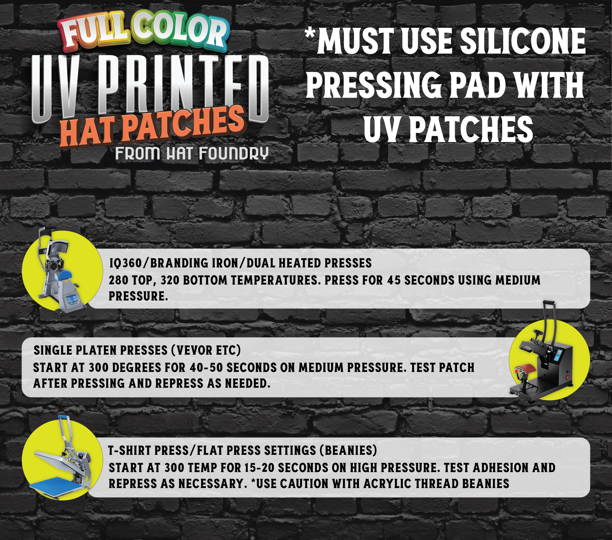 Master Baiters Fish Shop - UV Printed Hat Patch - Hat Foundry Mercantile