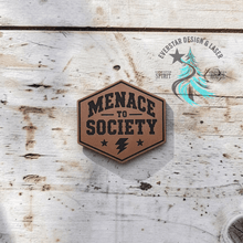 Menace to Society Leather Patch - Hat Patch Supply