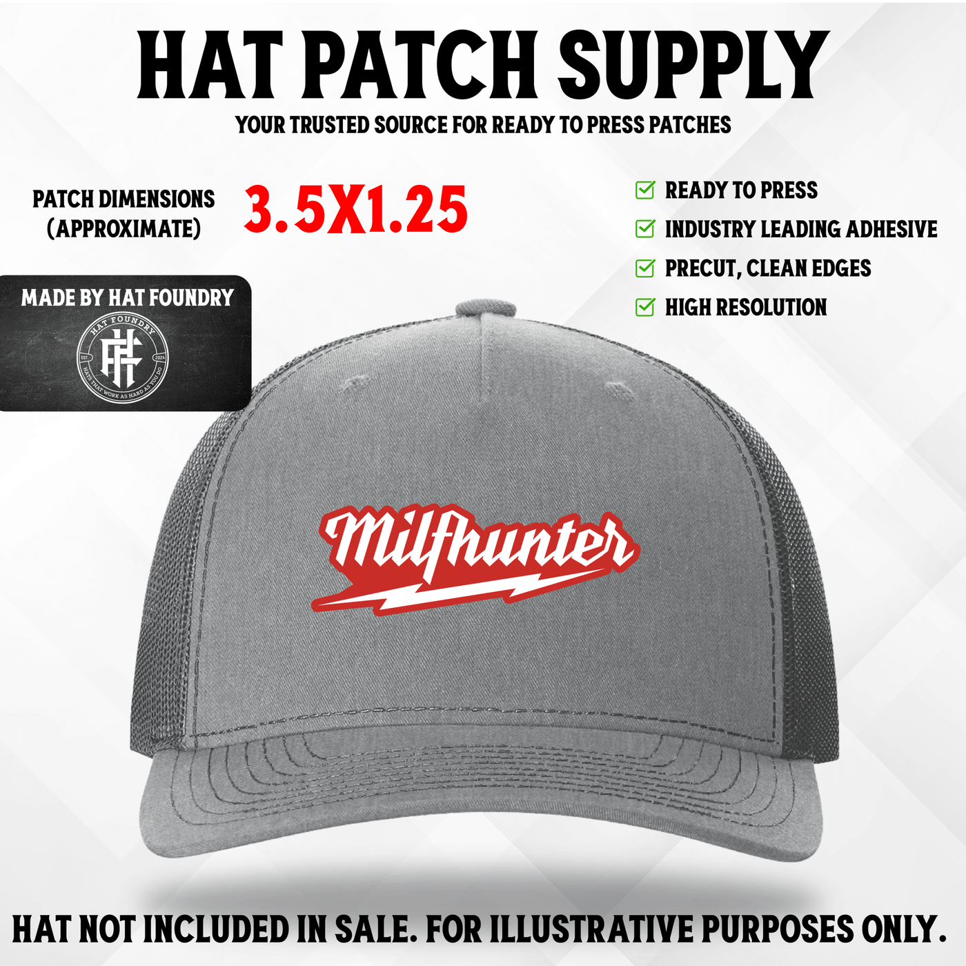 Milf Hunter UV Printed Patch - Hat Patch Supply