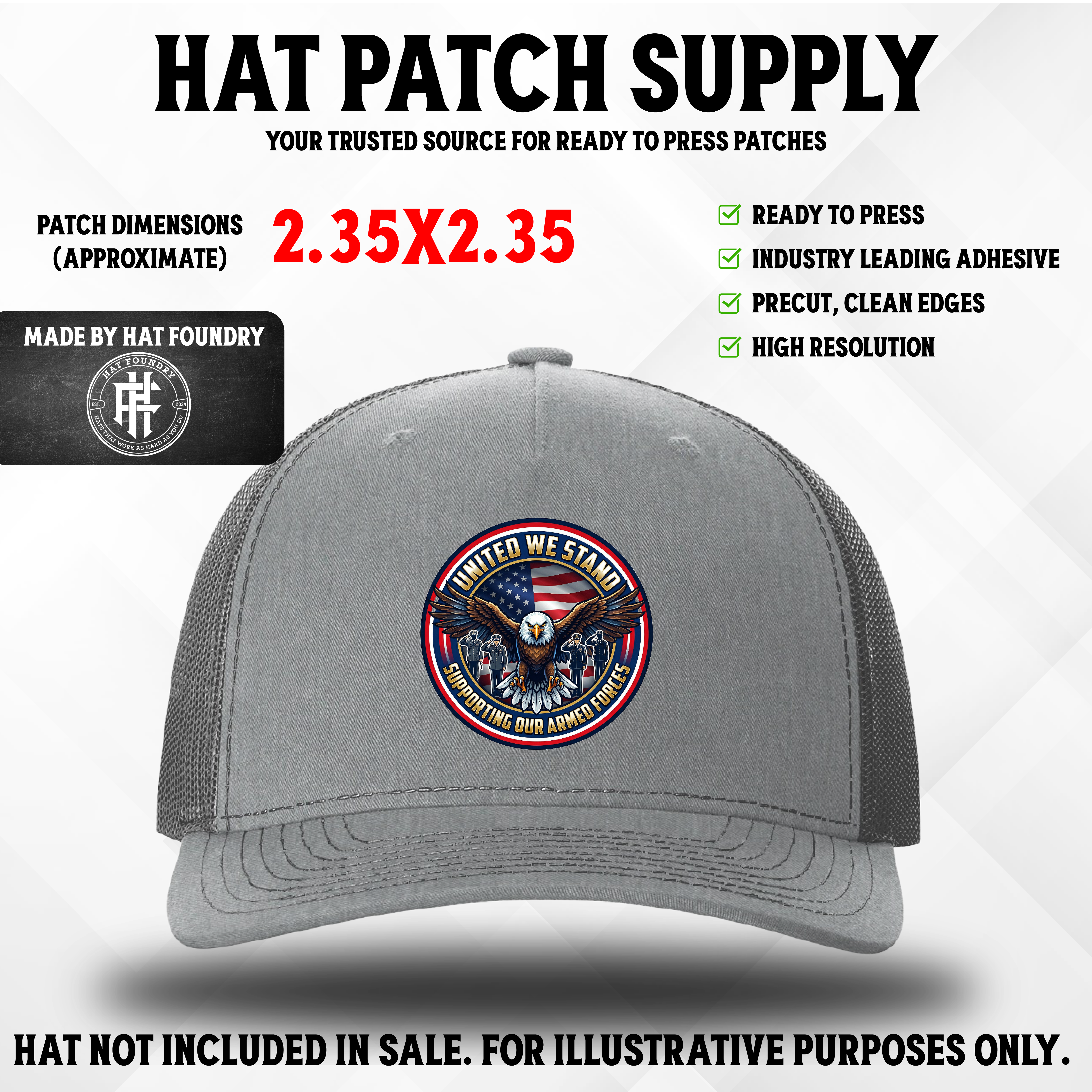 Support USA Military Hat Patch
