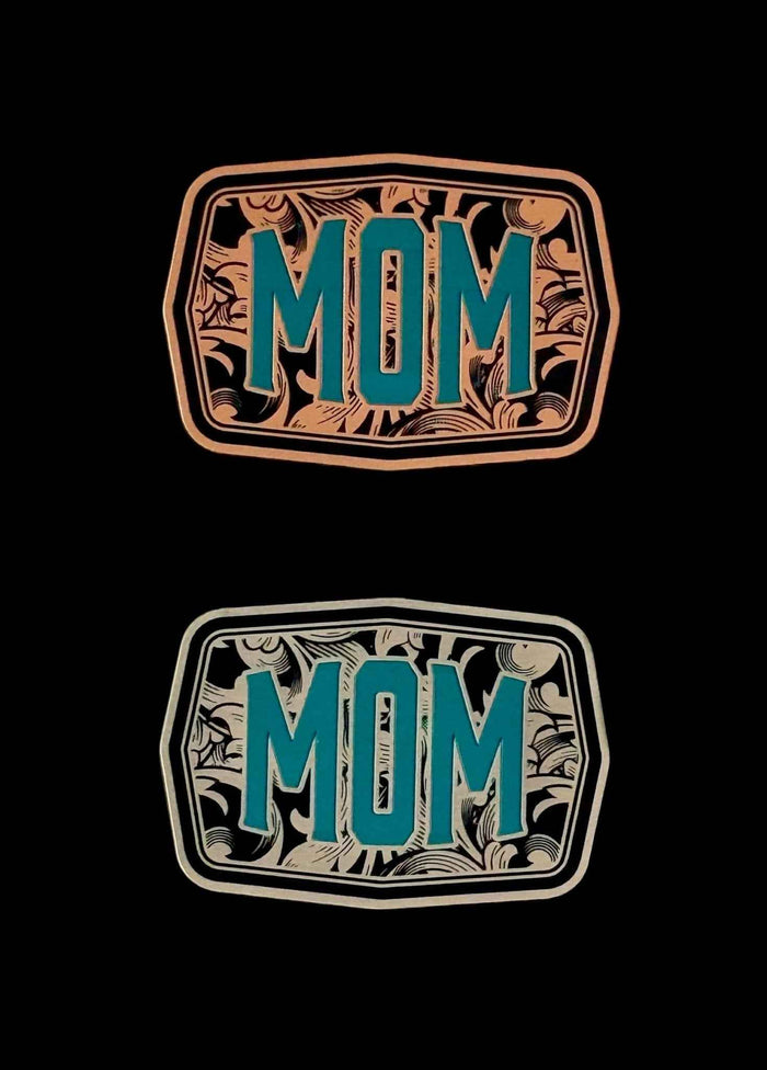 Mom Buckle Style Acrylic Laser Engraved Hat Patch