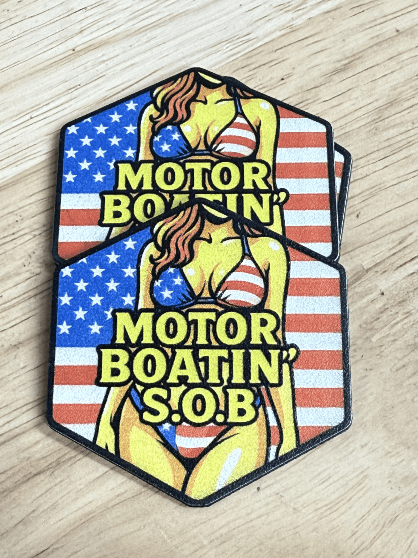 Motor Boating S.O.B. UV Printed Patch - Hat Patch Supply