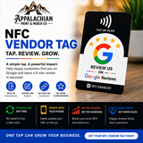 NFC tap tag that sends customers to your Google Reviews page at vendor booths