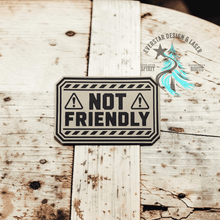 Not Friendly Leather Patch - Hat Patch Supply