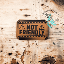 Not Friendly Leather Patch - Hat Patch Supply