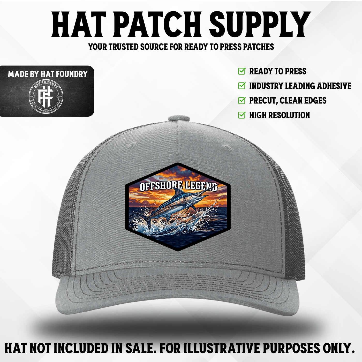 Offshore Legend UV Patch - Hat Patch Supply