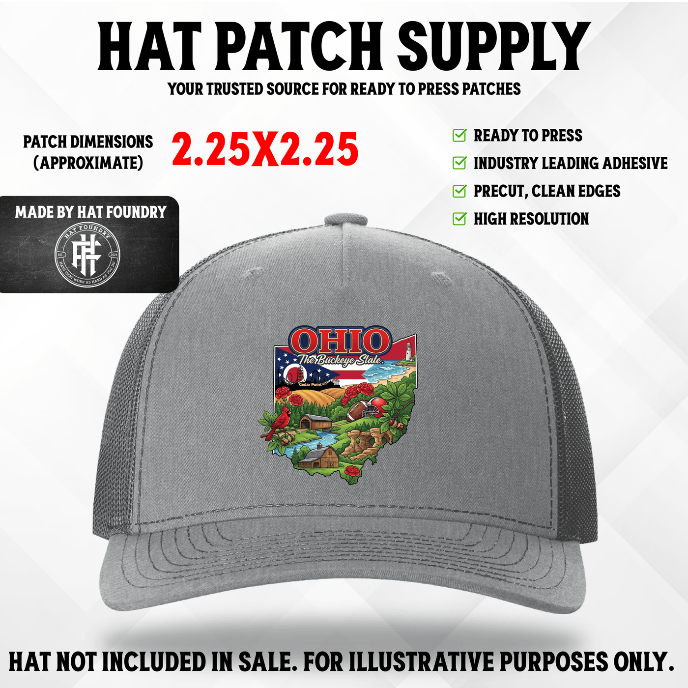 Ohio Hat Patch - Hat Patch Supply