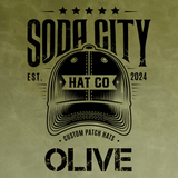 Color options of the OnlyFish leatherette hat patch shown together