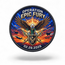 Operation Epic Fury Eagle Hat Patch - Raised Texture - Hat Patch Supply