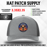 Raised texture hat patch with an Operation Epic Fury eagle design