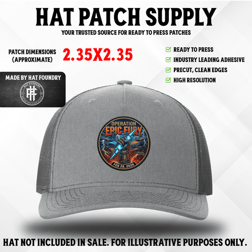 Operation Epic Fury Hat Patch - Raised Texture - Hat Patch Supply