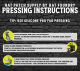 Golf humor hat patch reading 'Over Par and Under The Influence'