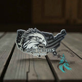 Stainless acrylic hat patch with a patriot USA eagle marking 250 years