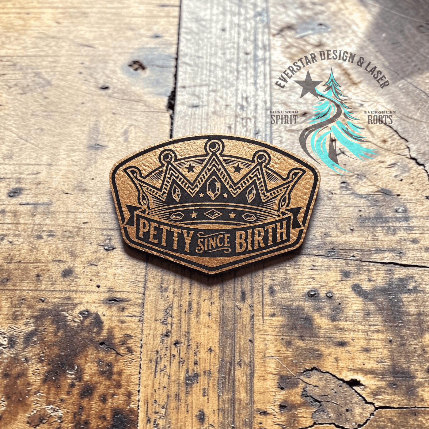 Petty Since Birth Copper Leather Patch - Hat Patch Supply