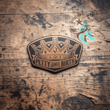 Petty Since Birth leather hat patch in a shimmer copper finish