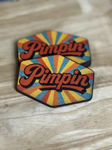 Alternate view of the Pimpin UV printed hat patch