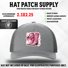 Pink Cowgirl Boots & Hat UV Patch - Hat Patch Supply