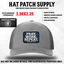 Pray Work Repeat Religious Hat Patch - Hat Patch Supply