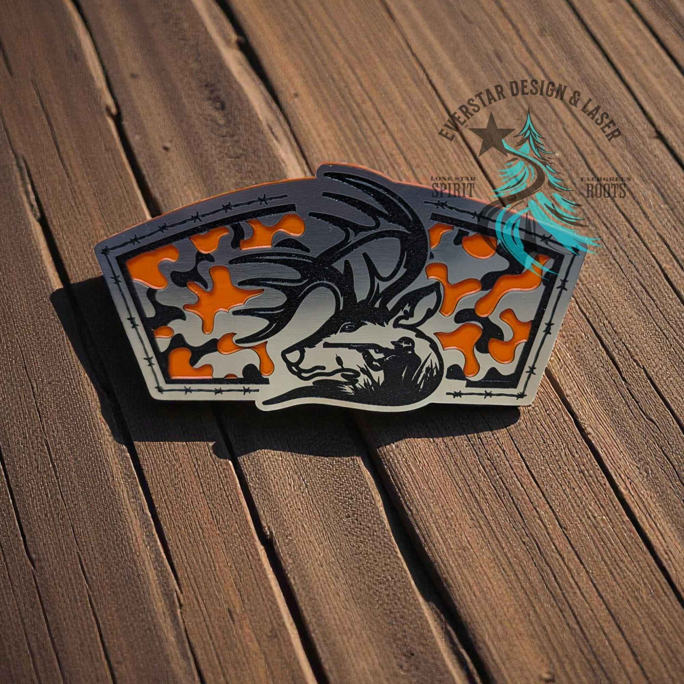 Rack Attack Hunter Stainless Acrylic Patch - Hat Patch Supply