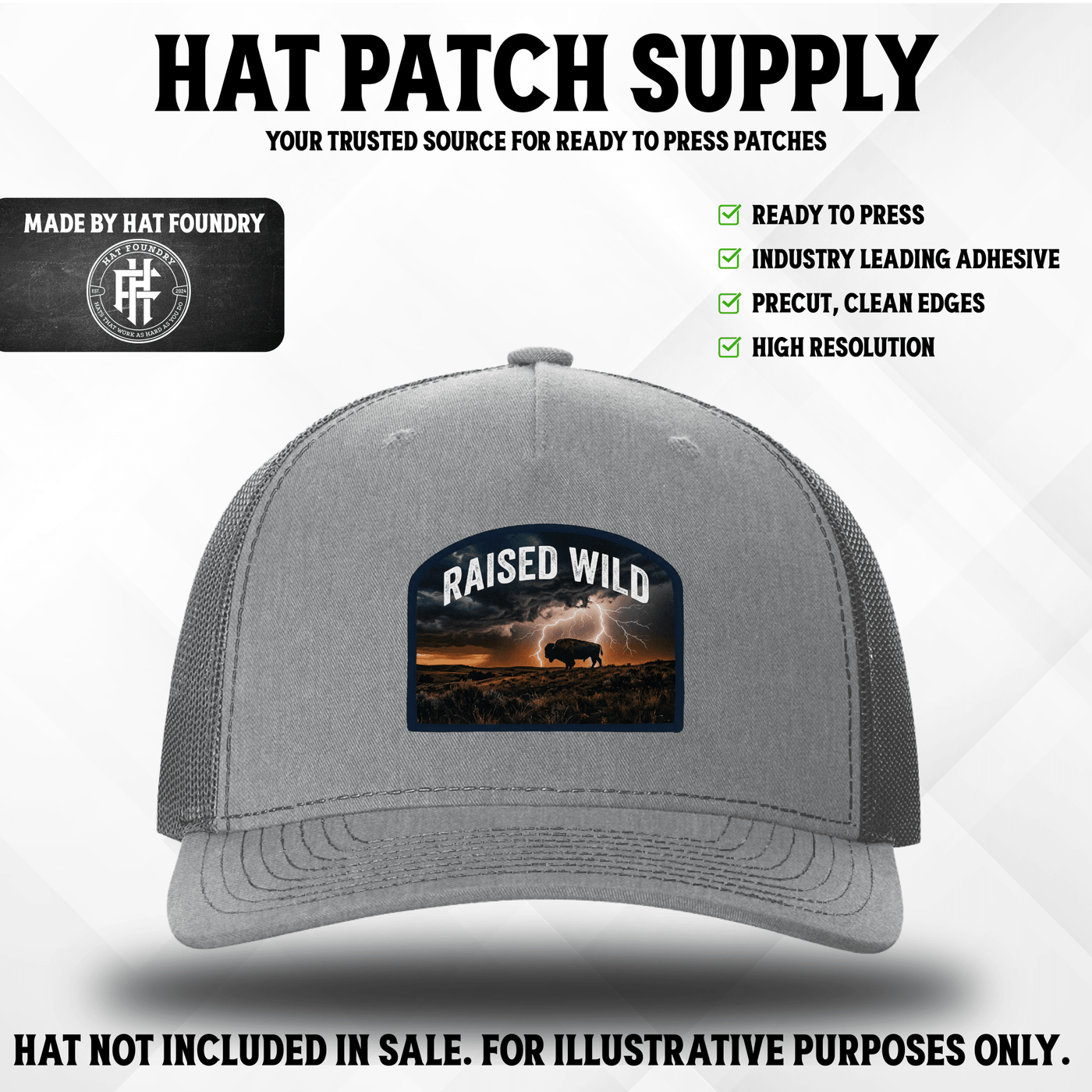 Raised Wild - Hat Patch Supply