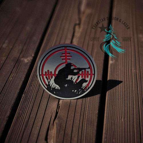Redline Hunter Stainless Acrylic Patch - Hat Patch Supply