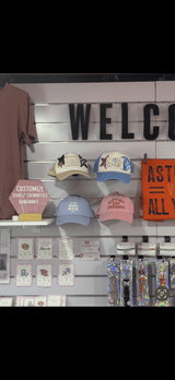 Alternate view of the slat wall hat hanger