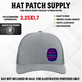 UV printed hat patch reading Smooth as Tennessee Whiskey in country styling