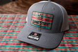 Close-up of the retro rodeo Sounds Like Bullshit to Me leather hat patch