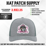 Southern Girl UV printed hat patch with country-style lettering