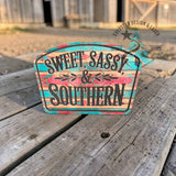 Sweet, Sassy & Southern Retro Rodeo Leather Patch - Hat Patch Supply