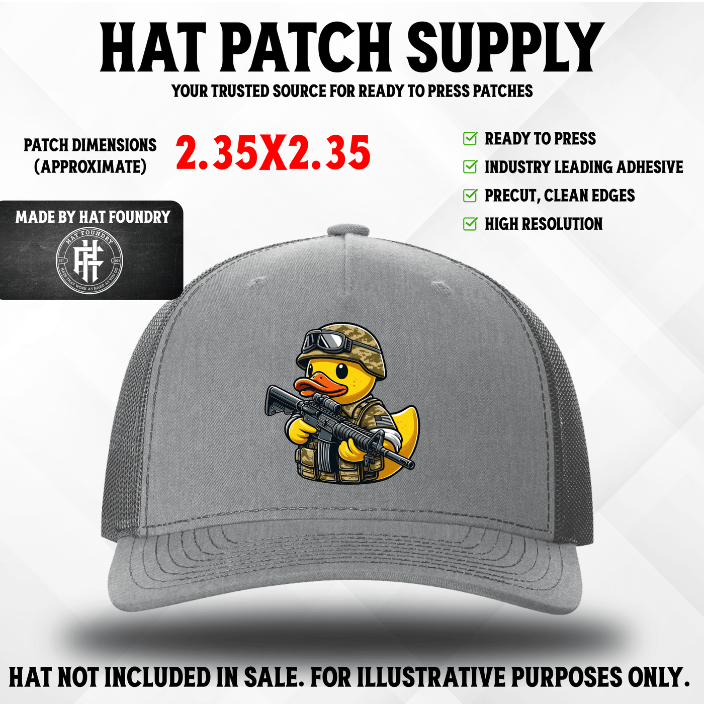 Tactical Duck UV Printed Patch - Hat Patch Supply