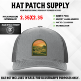 UV printed faith hat patch reading The Lord is my Shepherd