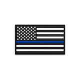 Thin Blue Line Flag - PVC Patch (5pk) - Hat Patch Supply